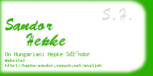 sandor hepke business card